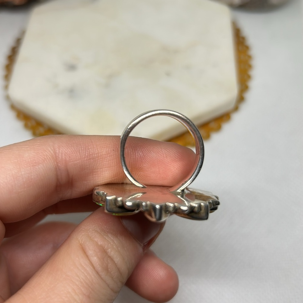 Opal Statement Ring 925 - image 3